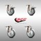 Service Caster 4 Inch 316SS Thermoplastic Rubber Swivel Top Plate Caster Lock Brakes SCC, 2PK SCC-SS316TTL20S414-TPRB-2-S-2 - alternate 6